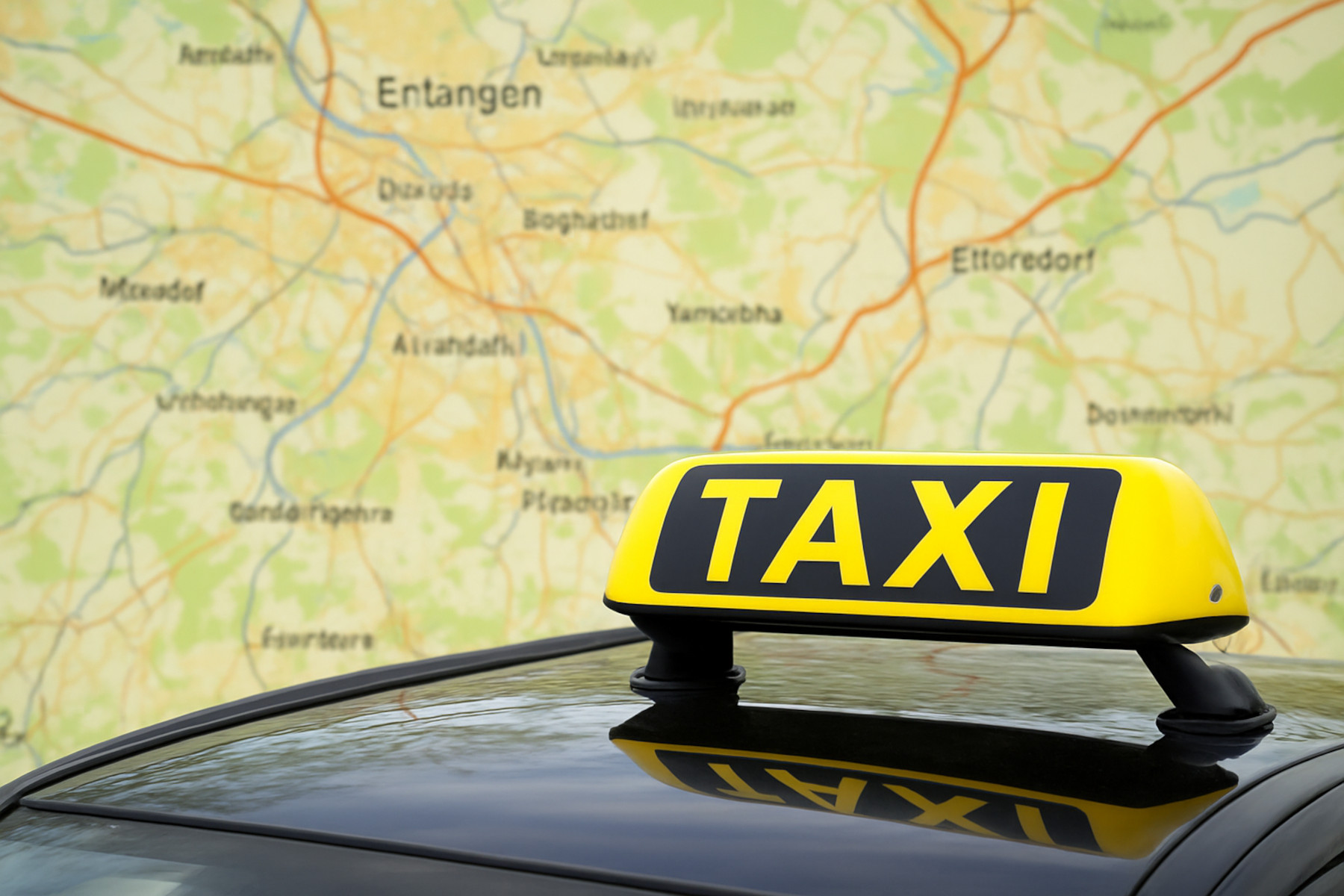 Servicegebiet Besttaxi Erlangen – Karte mit Städten und Regionen